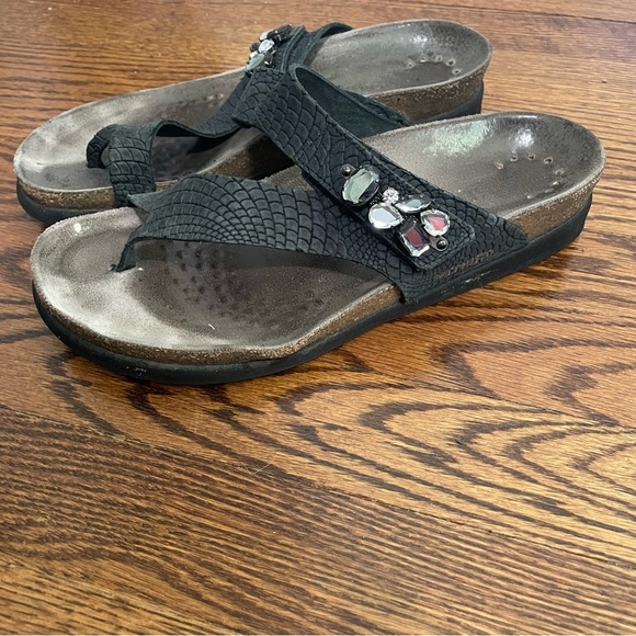 Mephisto Ladies Toe Loop Slide On Sandal Bedazzled Size EU 40 US 8.5 - Picture 4 of 7